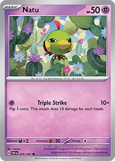 Natu（PAF 025/091 Common / Paldean Fates / Scarlet & Violet）