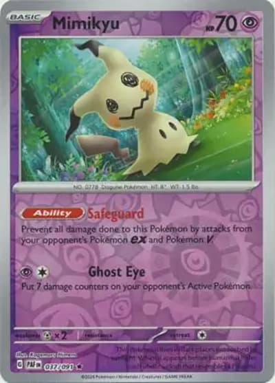 Mimikyu（PAF 037/091 Reverse Holo / Paldean Fates / Scarlet & Violet）