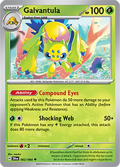 Galvantula（SFA 002/064 Uncommon / Shrouded Fable / Scarlet & Violet）