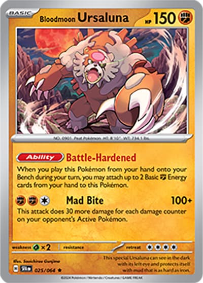 Bloodmoon Ursaluna（SFA 025/064 Rare / Shrouded Fable / Scarlet & Violet）