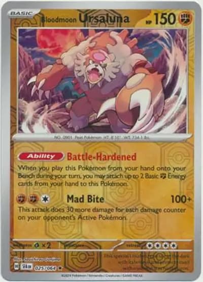Bloodmoon Ursaluna（SFA 025/064 Reverse Holo / Shrouded Fable / Scarlet & Violet）