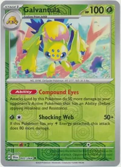 Galvantula（SFA 002/064 Reverse Holo / Shrouded Fable / Scarlet & Violet）