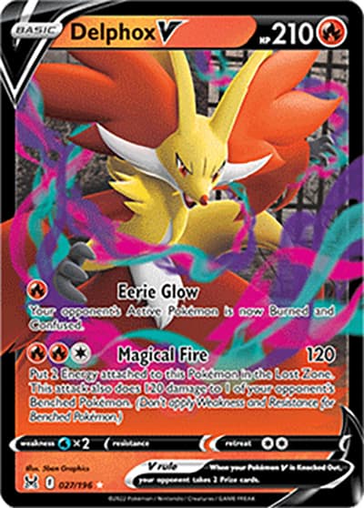 Delphox V（Holo Rare V / Lost Origin / Sword & Shield）