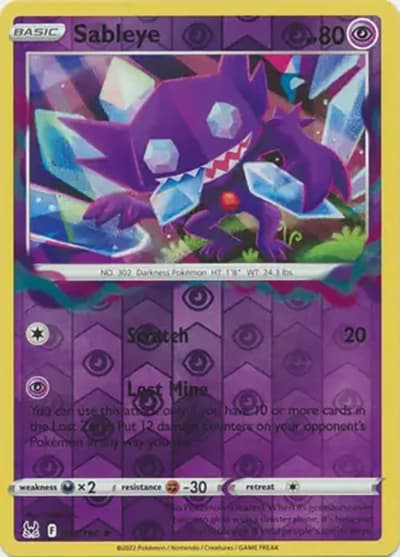 Sableye（Reverse Holo / Lost Origin / Sword & Shield）