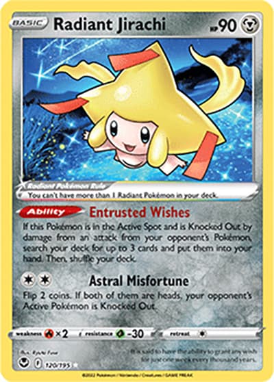 Radiant Jirachi（Radiant Rare / Silver Tempest / Sword & Shield）