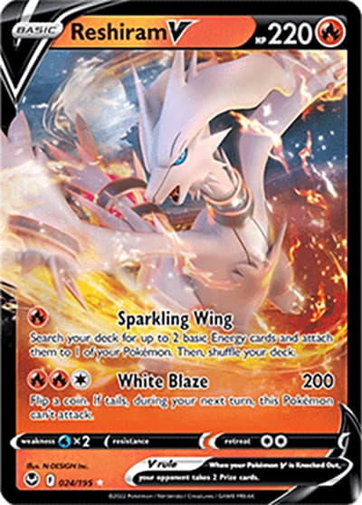Reshiram V（Holo Rare V / Silver Tempest / Sword & Shield）