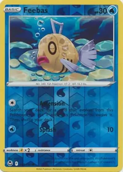 Feebas（Reverse Holo / Silver Tempest / Sword & Shield）