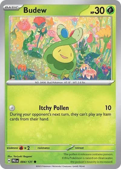 Budew（PRE 004/131 Common / Prismatic Evolutions / Scarlet & Violet）