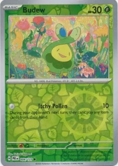 Budew（PRE 004/131 Reverse Holo / Prismatic Evolutions / Scarlet & Violet）