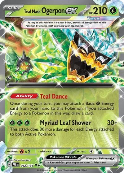 Teal Mask Ogerpon ex（PRE 012/131 Double Rare / Prismatic Evolutions / Scarlet & Violet）