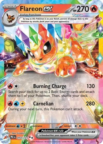 Flareon ex（PRE 014/131 Double Rare / Prismatic Evolutions / Scarlet & Violet）