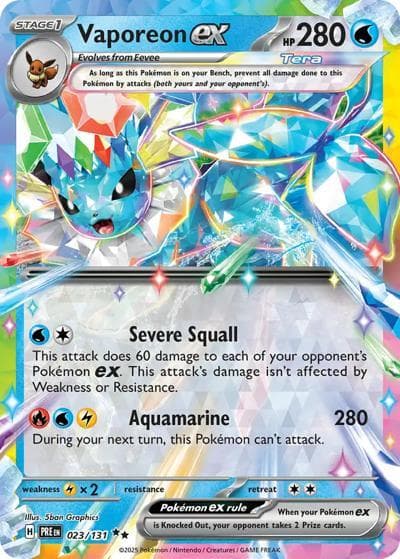 Vaporeon ex（PRE 023/131 Double Rare / Prismatic Evolutions / Scarlet & Violet）