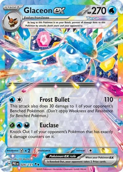 Glaceon ex（PRE 026/131 Double Rare / Prismatic Evolutions / Scarlet & Violet）