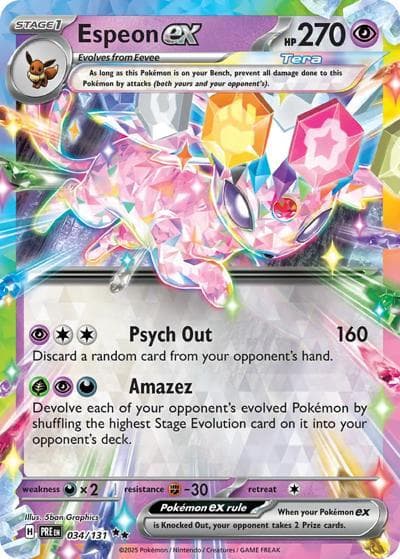 Espeon ex（PRE 034/131 Double Rare / Prismatic Evolutions / Scarlet & Violet）
