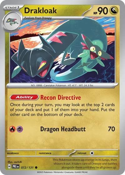 Drakloak（PRE 072/131 Common / Prismatic Evolutions / Scarlet & Violet）