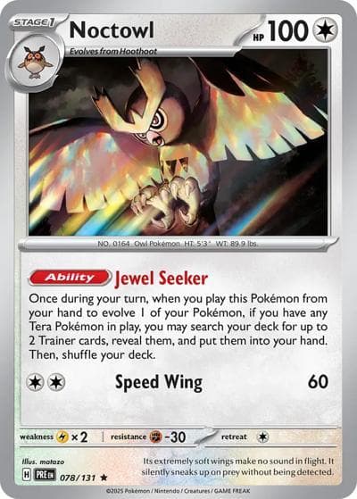 Noctowl（PRE 078/131 Rare / Prismatic Evolutions / Scarlet & Violet）