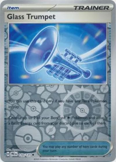 Glass Trumpet（PRE 110/131 Reverse Holo / Prismatic Evolutions / Scarlet & Violet）