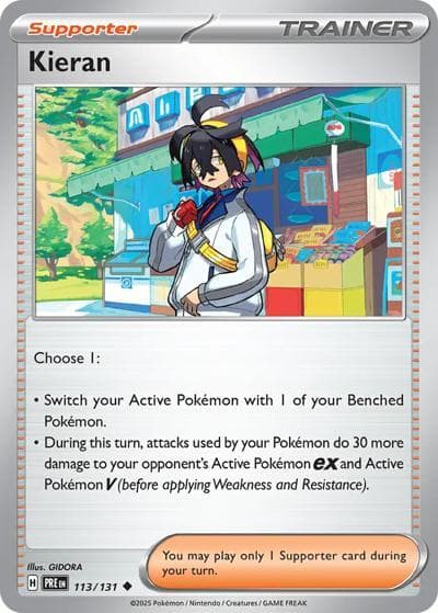 Kieran（PRE 113/131 Uncommon / Prismatic Evolutions / Scarlet & Violet）