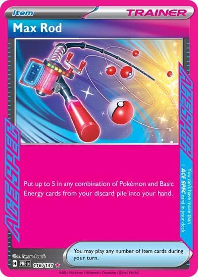 Max Rod（PRE 116/131 ACE SPEC rare / Prismatic Evolutions / Scarlet & Violet）