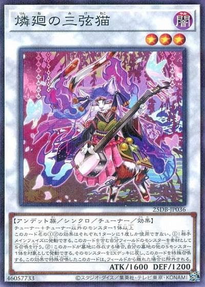 燐廻の三弦猫（25DB-JP 25DB-JP036 ノーマルパラレル / DUELIST BOX -PRISMATIC SUMMON- / 第13期）