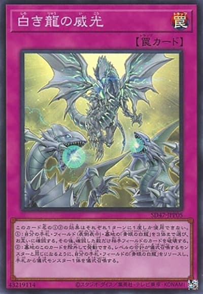 白き龍の威光（SD47-JP SD47-JPP05 スーパーレア / STRUCTURE DECK 青き眼の光臨 / 第12期）