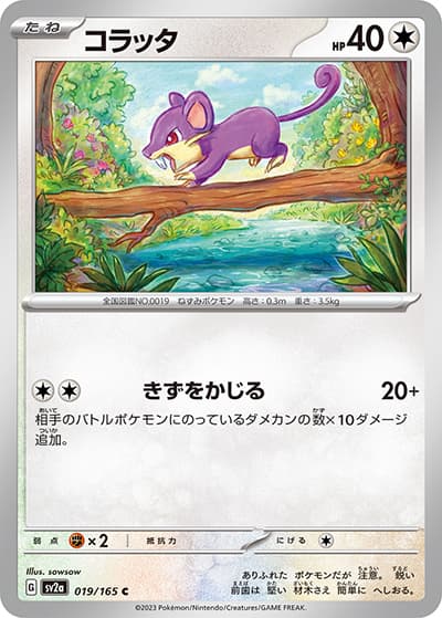 コラッタ（sv2a 019/165 C / ポケモンカード151 / スカーレット＆バイオレット）